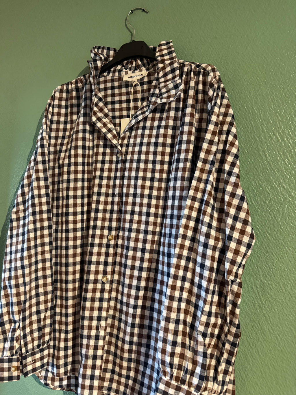 Chemise à carreaux bleu et blanc