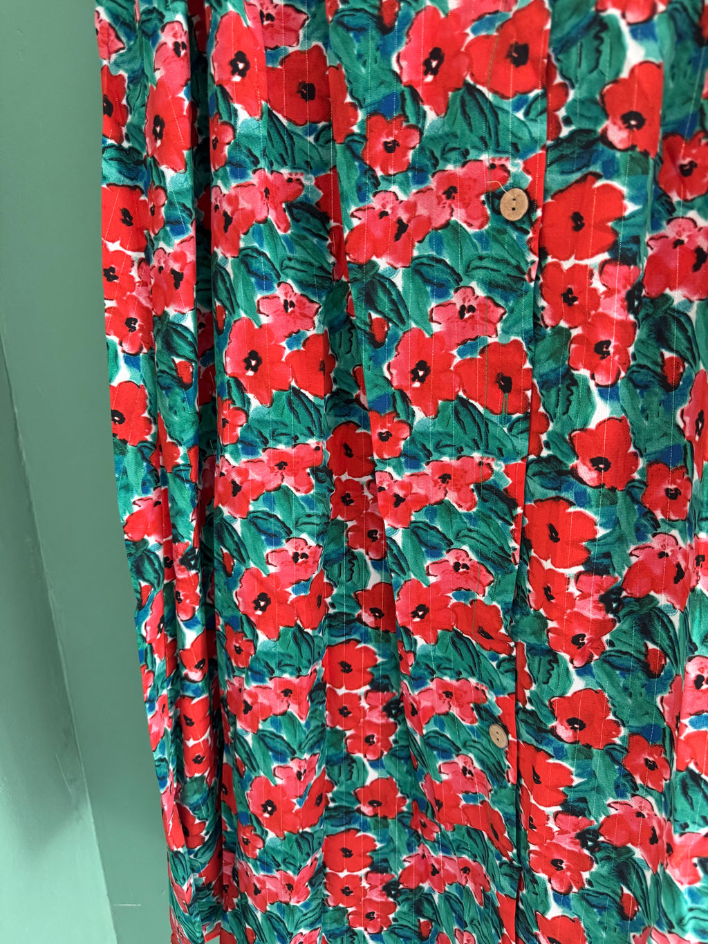 Jupe longue coquelicot