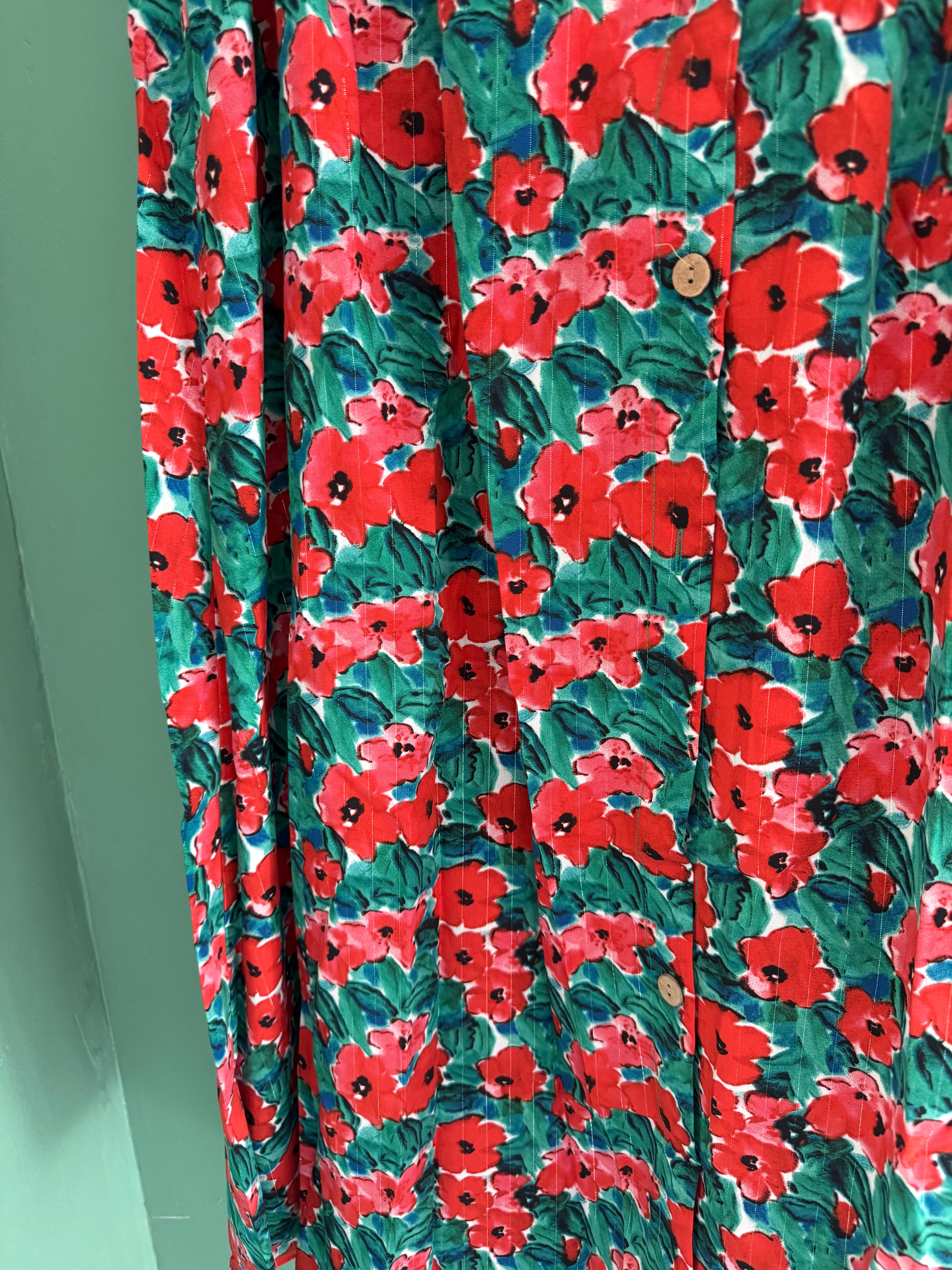 Jupe longue coquelicot