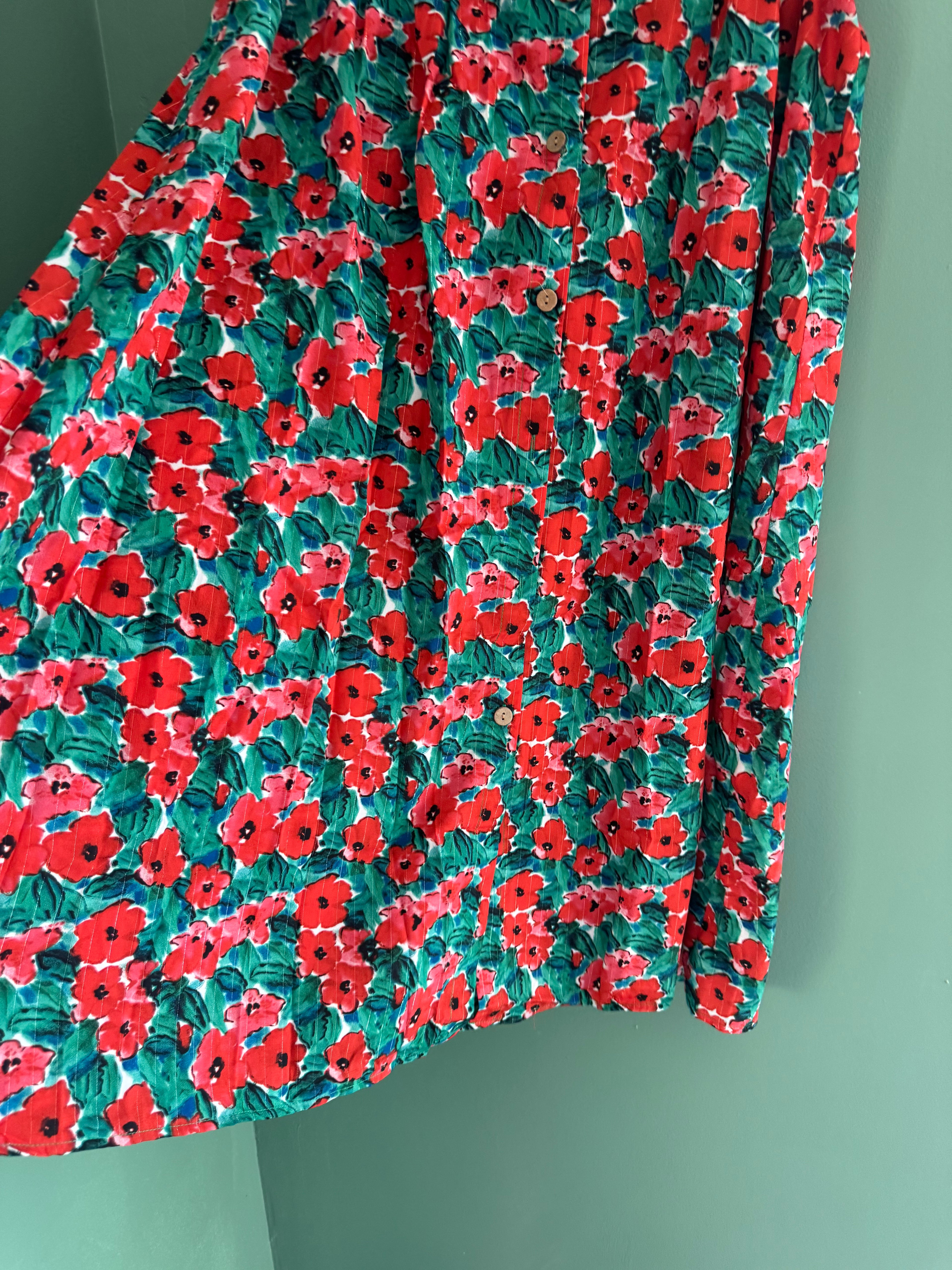 Jupe longue coquelicot