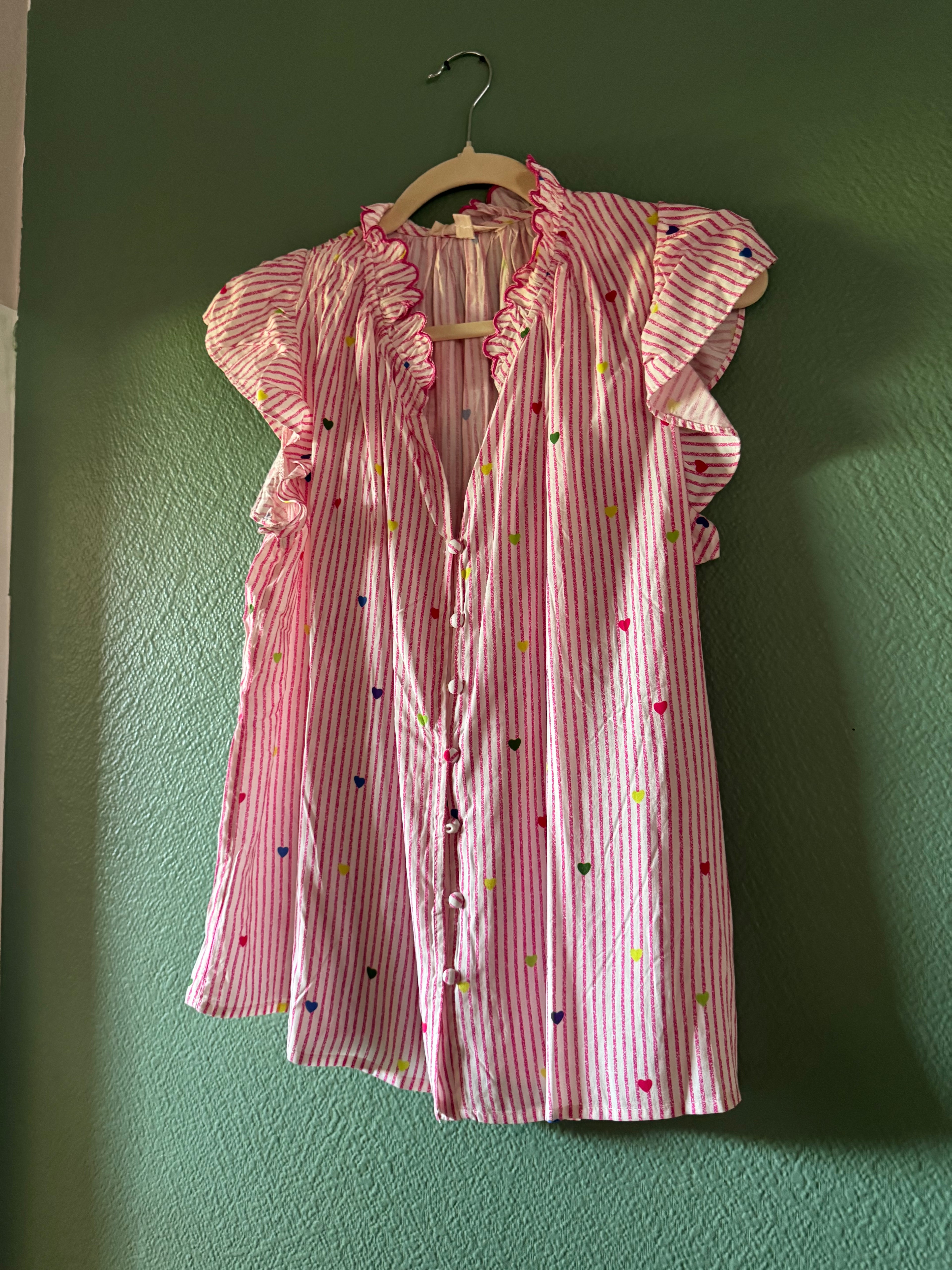 Blouse rayure rose
