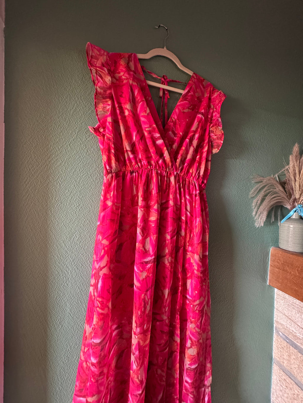 Robe longue fushia