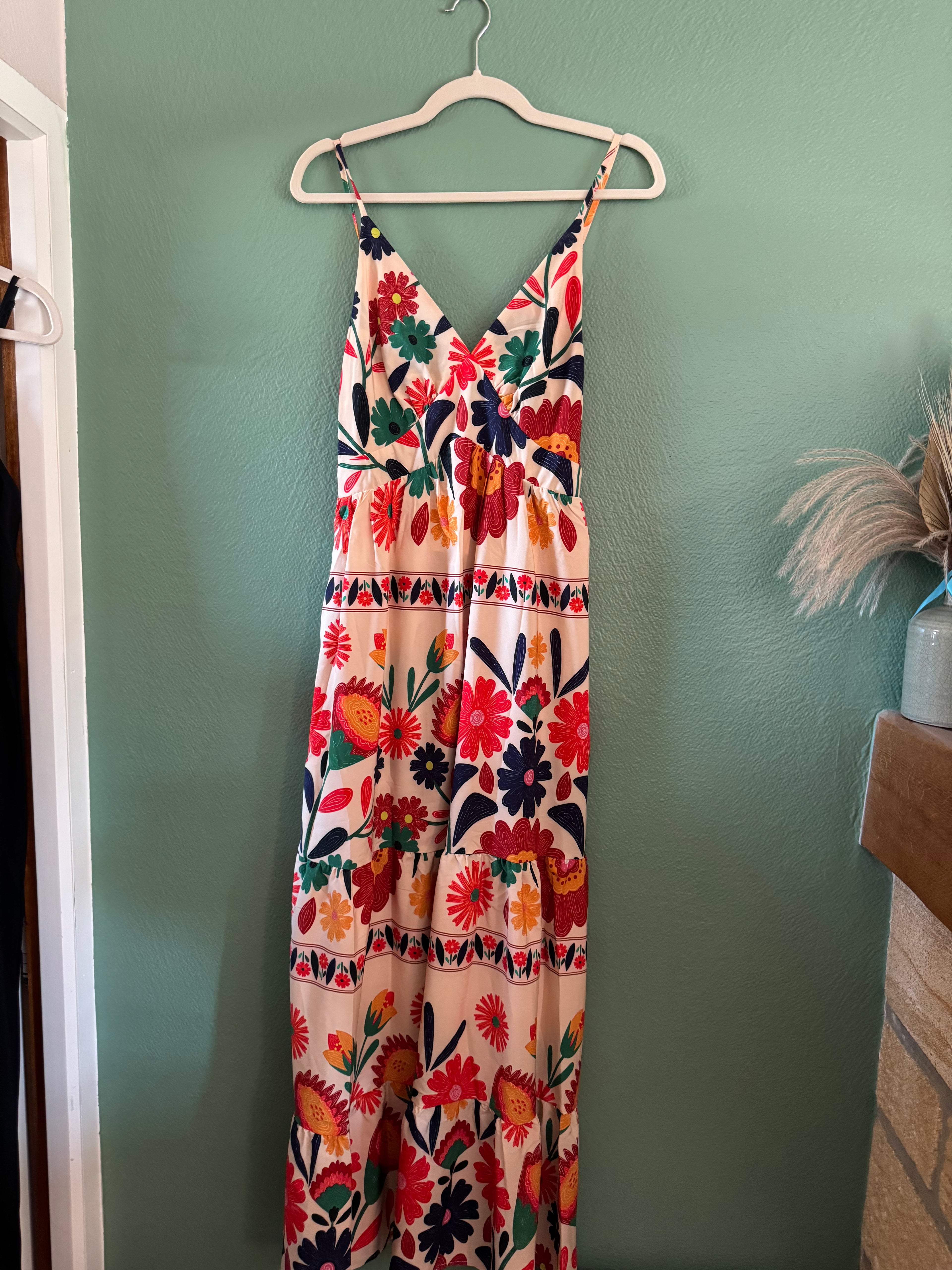 Robe longue fleuries