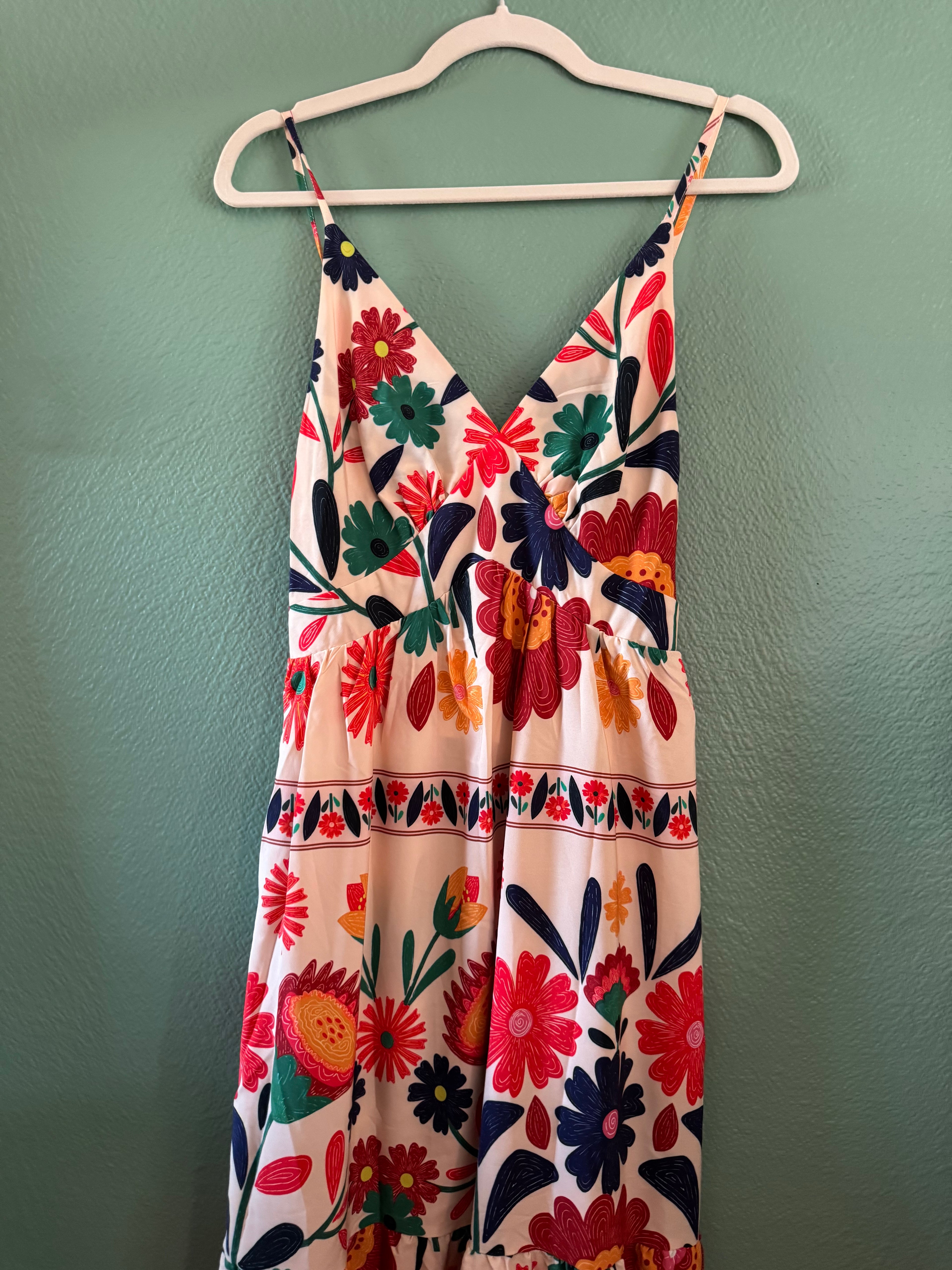 Robe longue fleuries