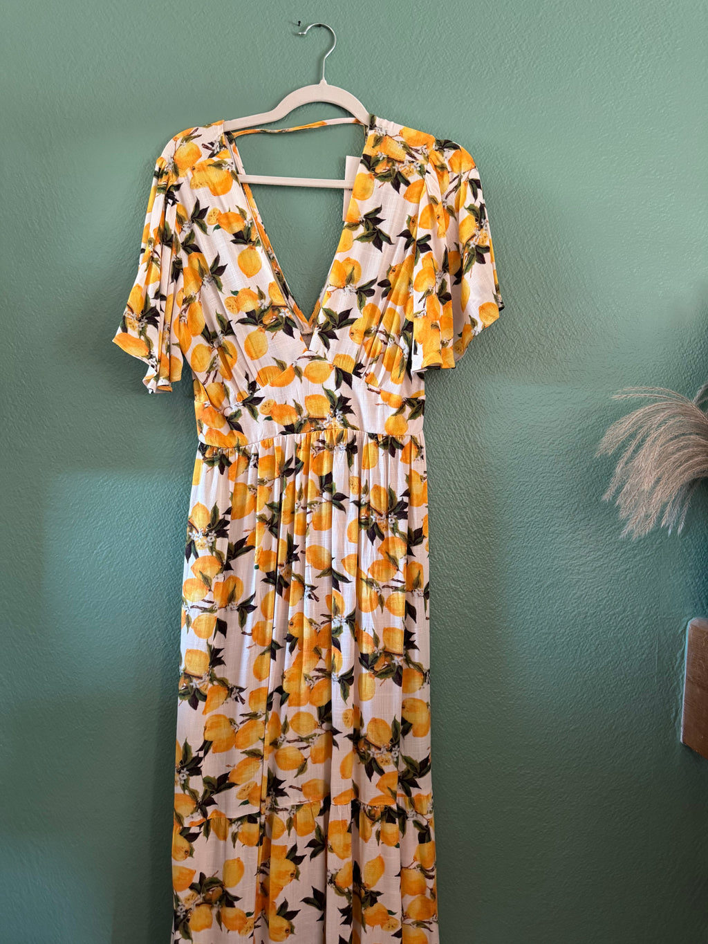 Robe longue citron