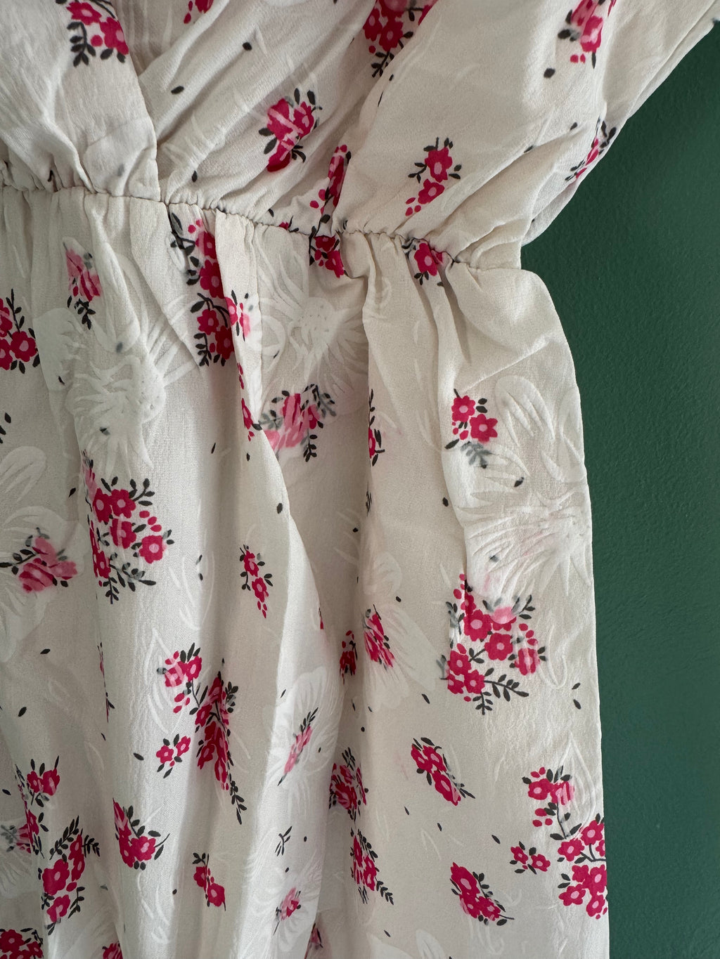 Robe fleurie rose et blanche