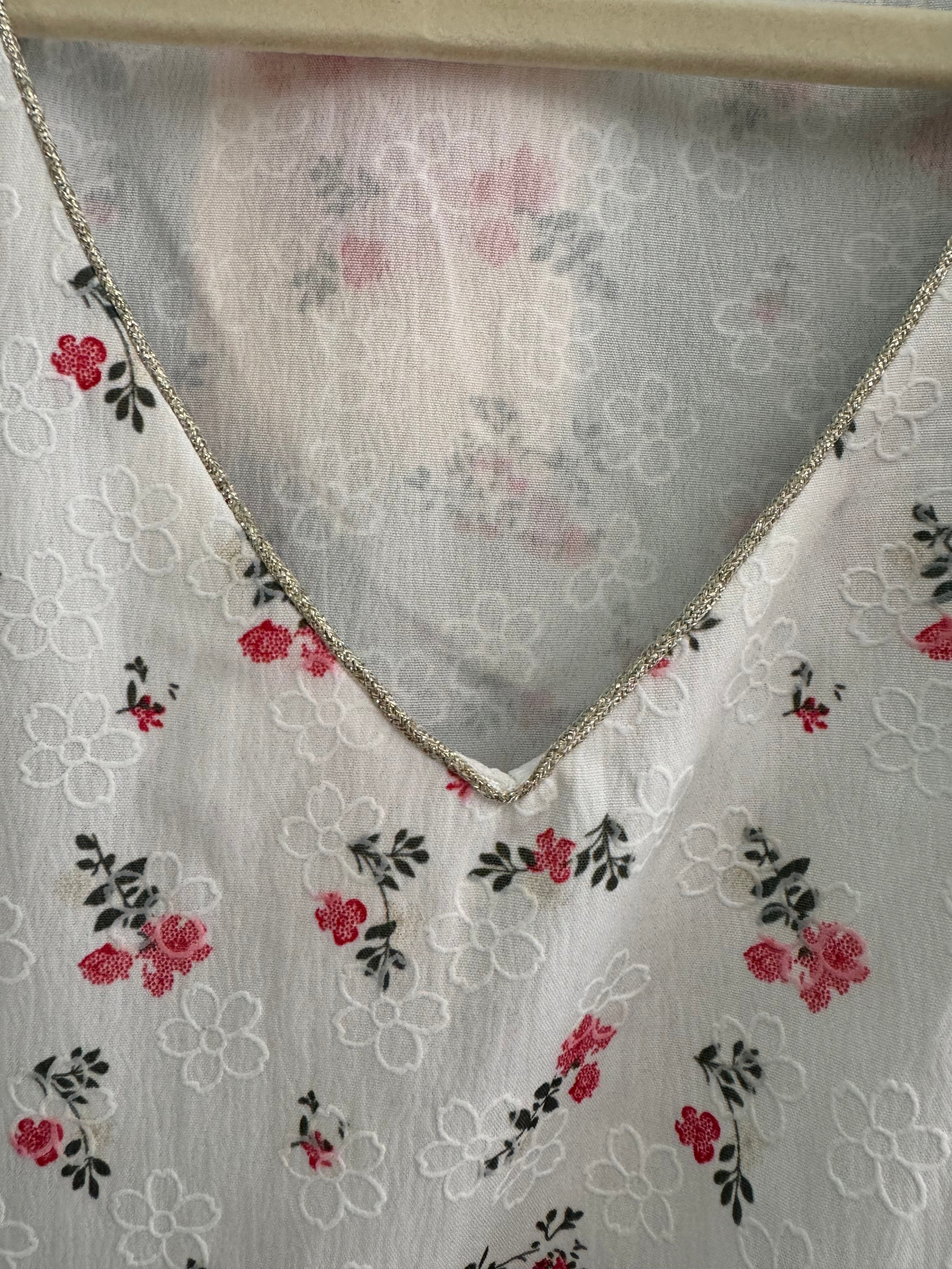 Top blanc et rose
