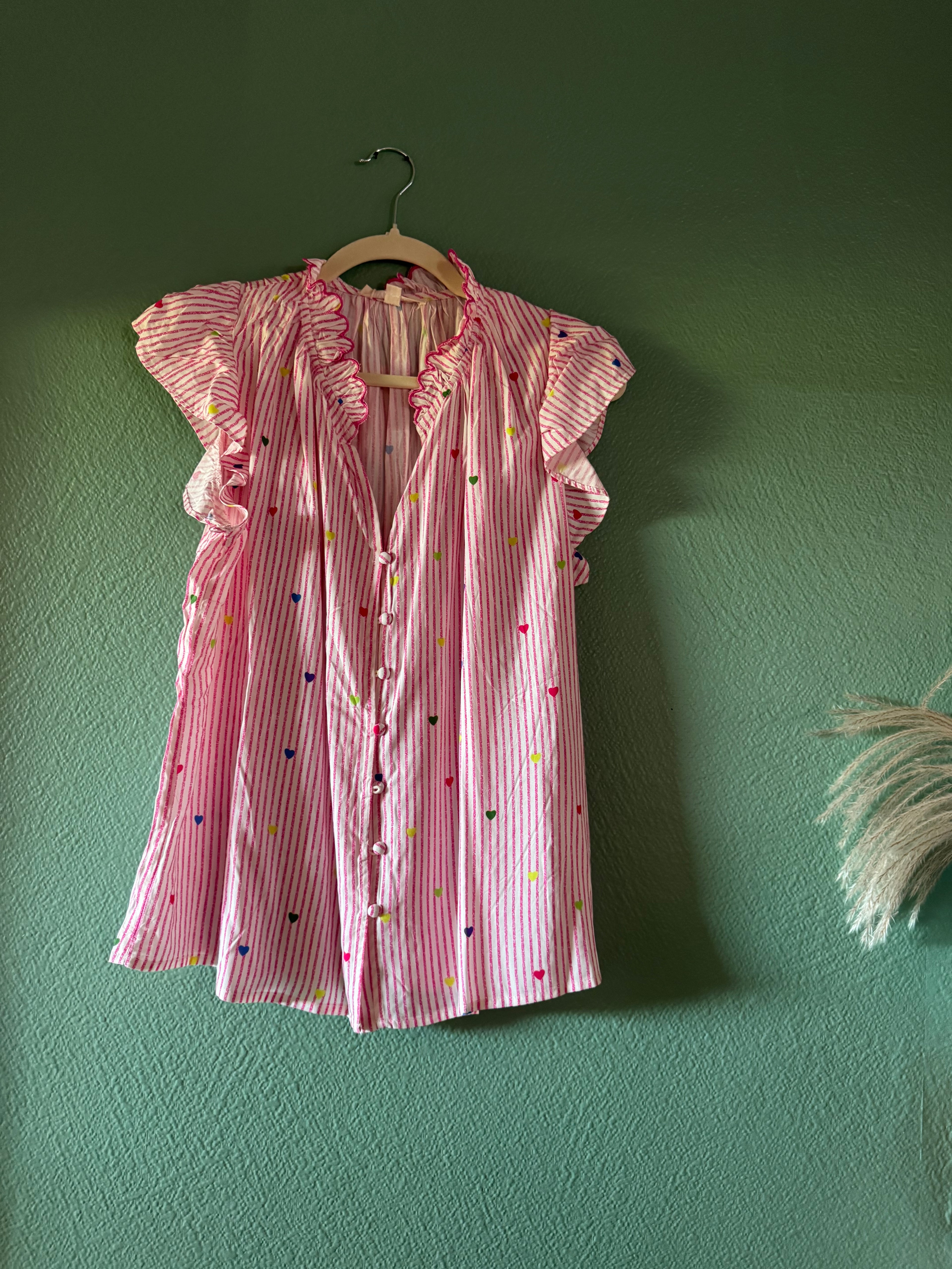 Blouse rayure rose