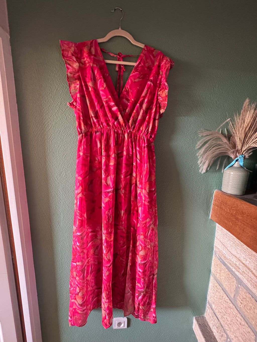 Robe longue fushia