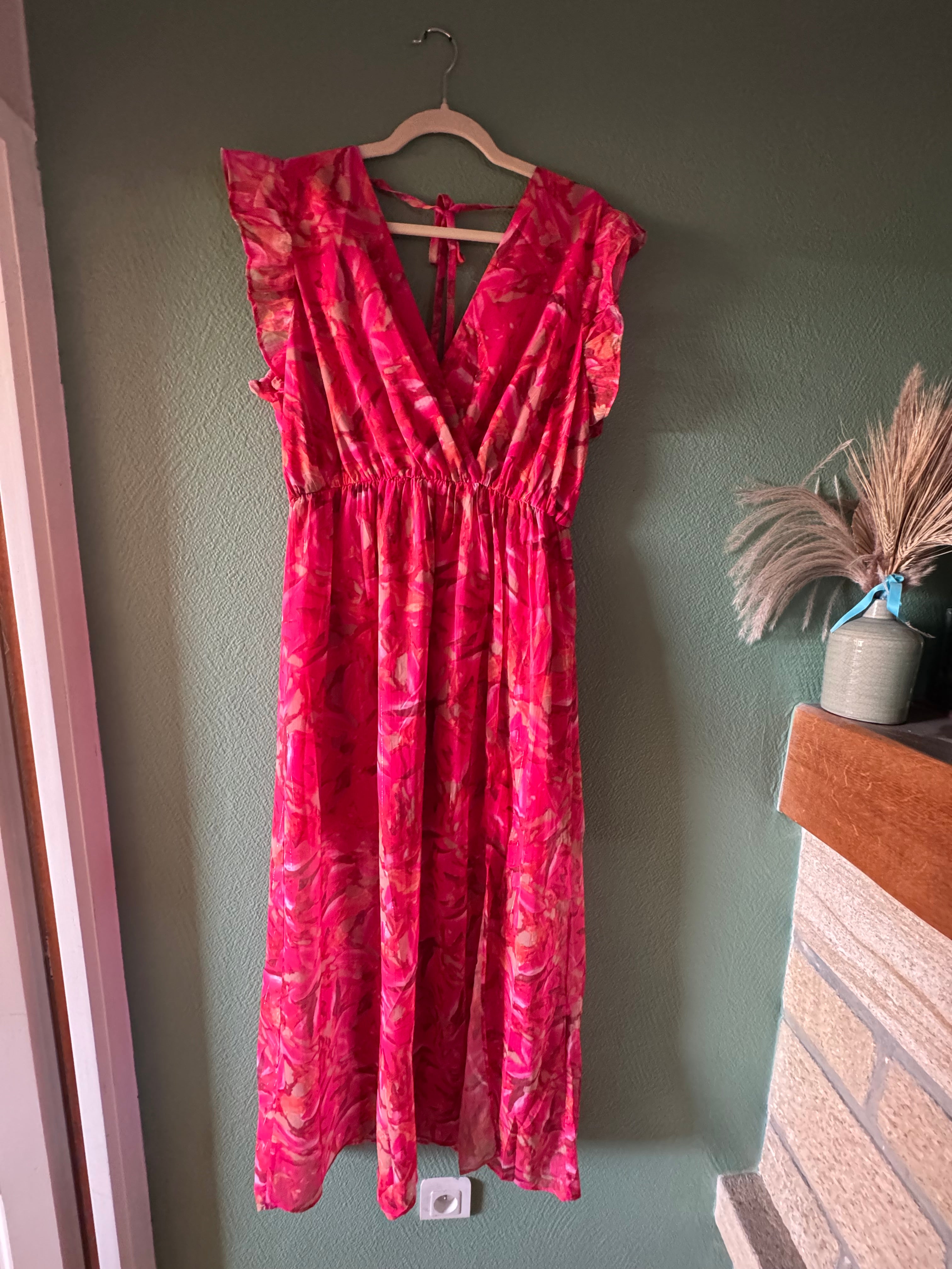 Robe longue fushia