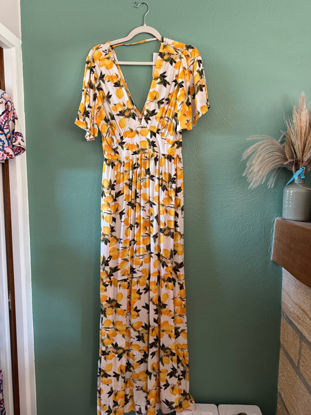 Robe longue citron