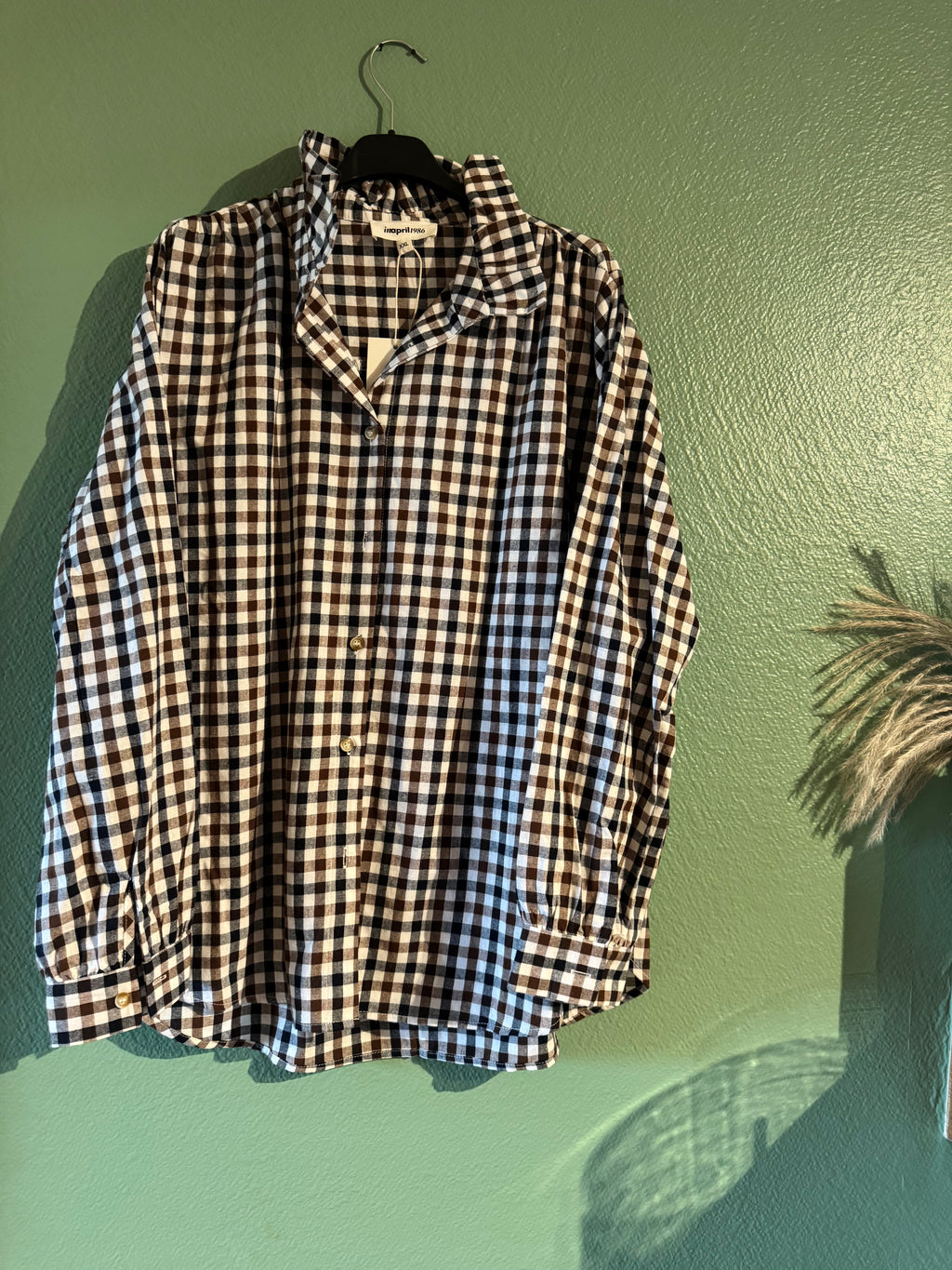 Chemise à carreaux bleu et blanc