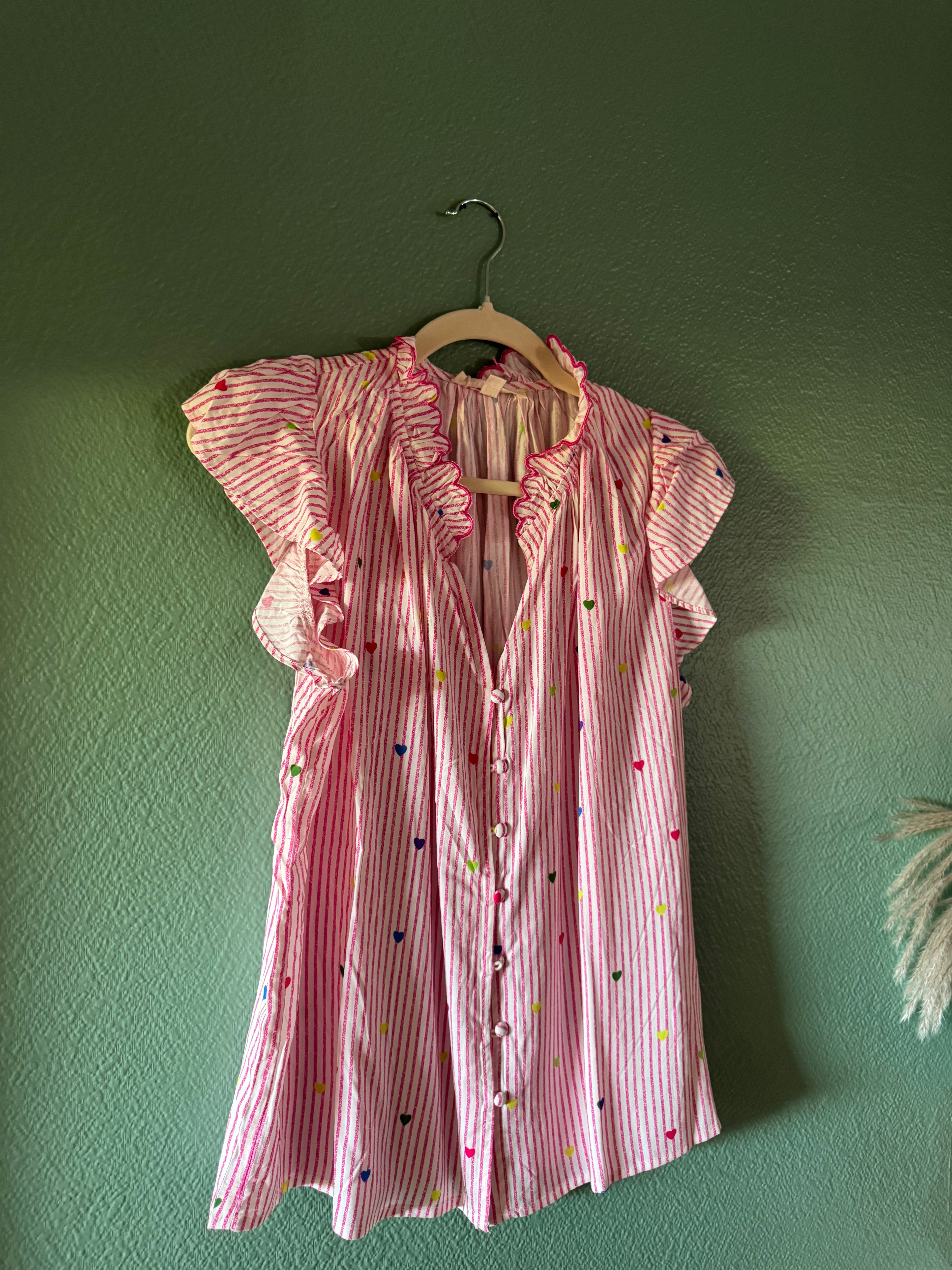 Blouse rayure rose