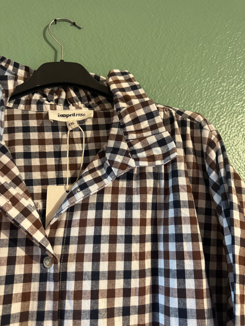 Chemise à carreaux bleu et blanc
