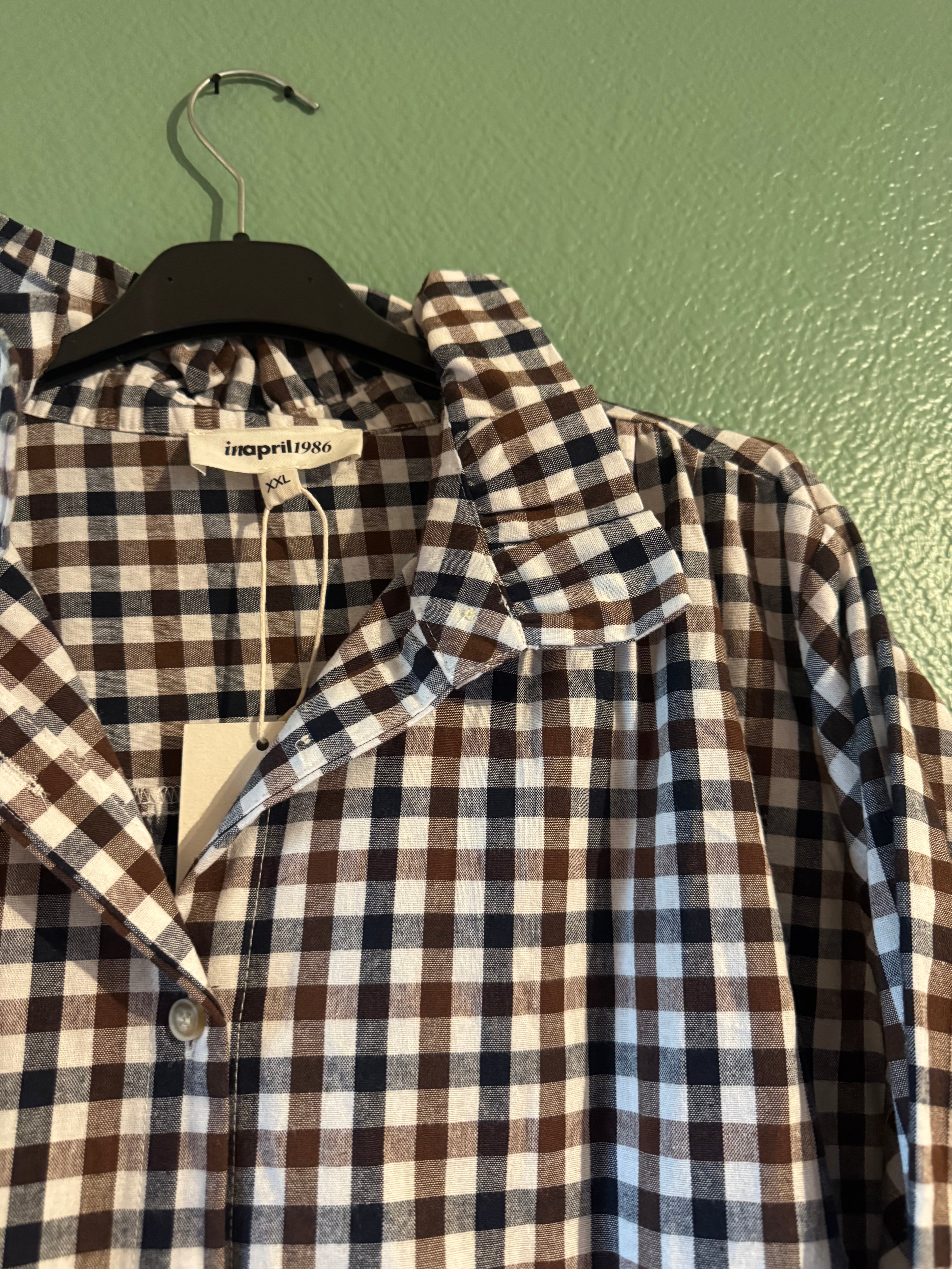 Chemise à carreaux bleu et blanc