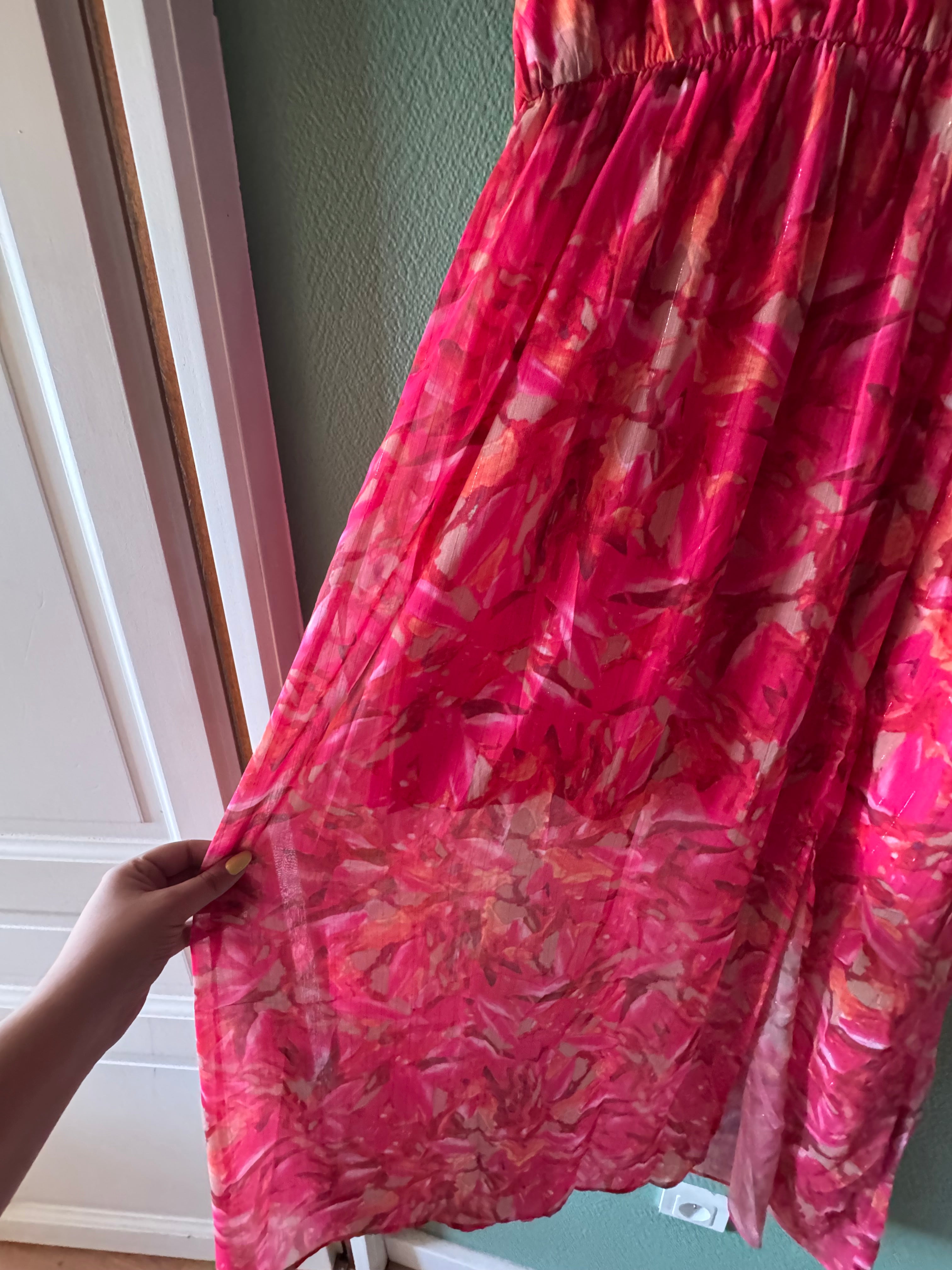 Robe longue fushia