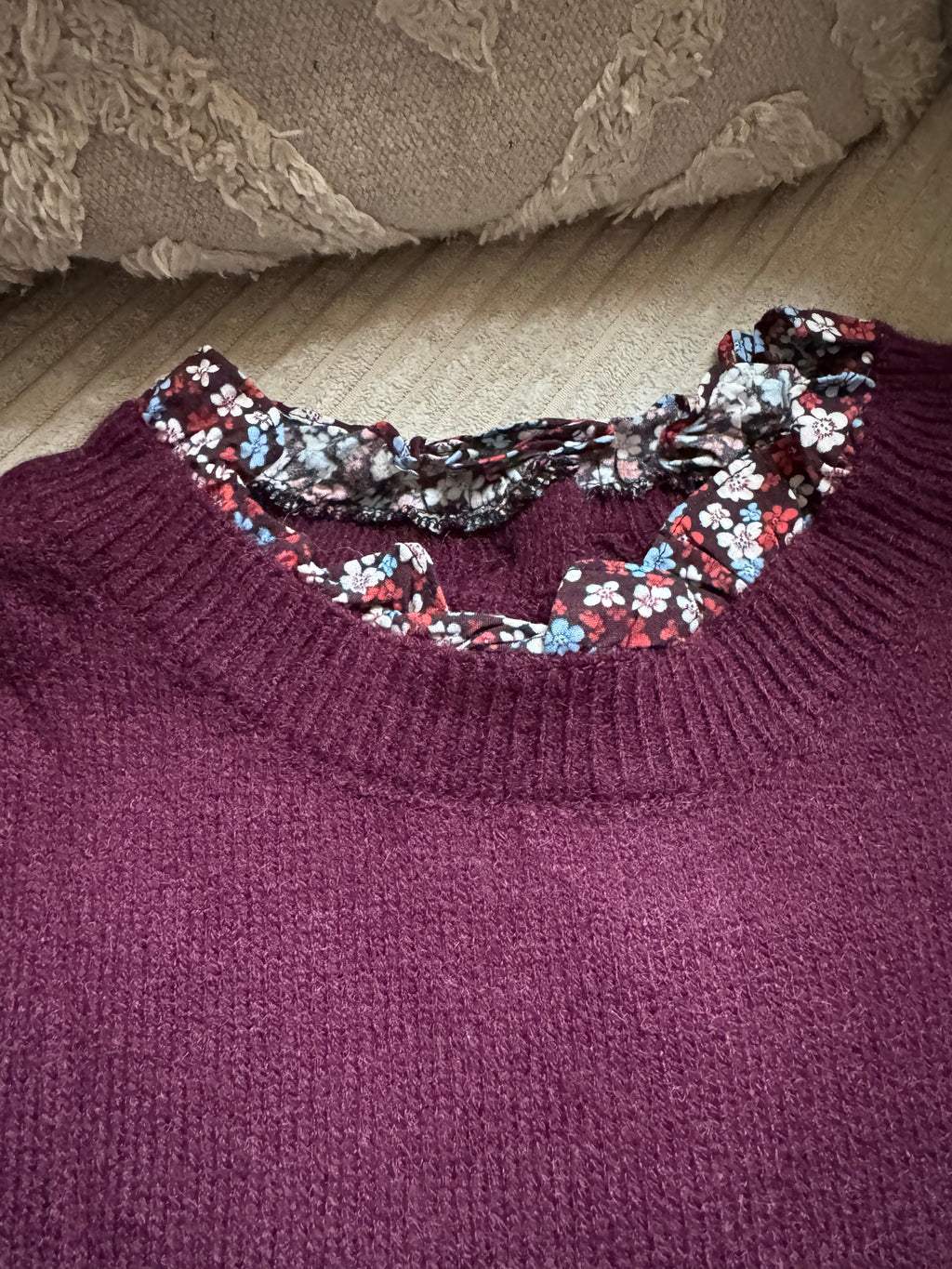 Pull Manon - Bordeaux Fleuri