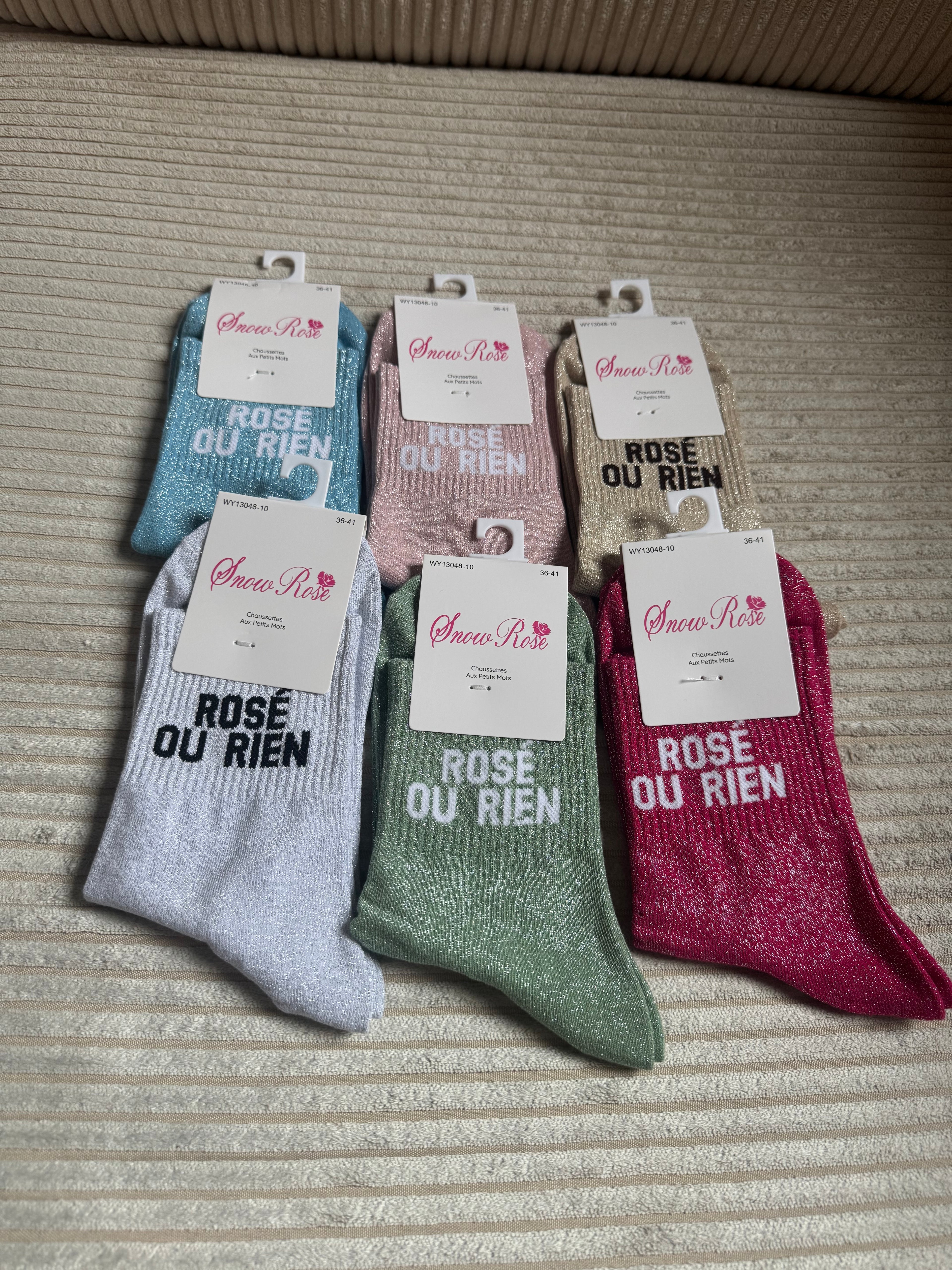 Chaussettes Rosé ou Rien ✨