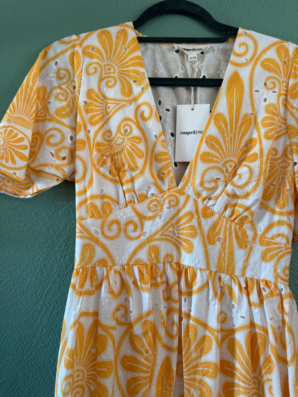 Robe courte jaune